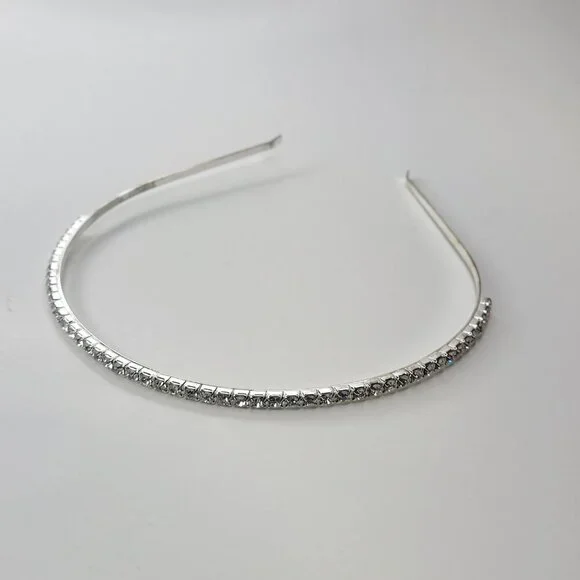 Silver Tone Rhinestone Headband - Picture 5 of 9